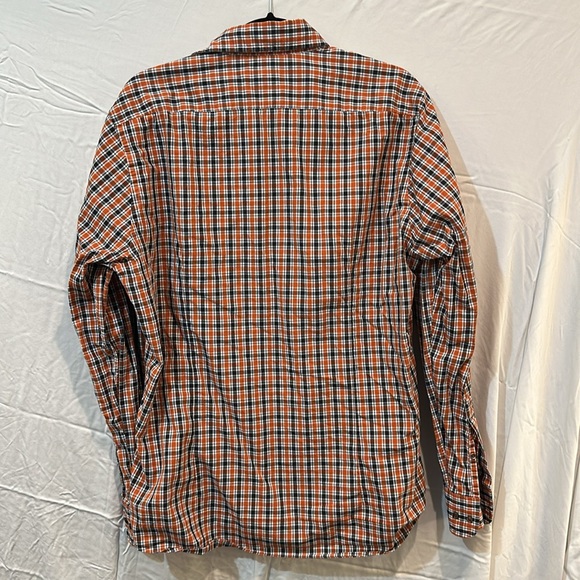 Hugo Boss Men’s Orange Plaid Button Down Shirt, Size Large - Picture 5 of 5
